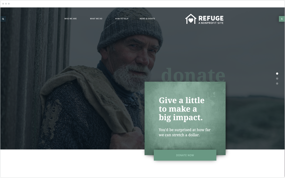 Nonprofit Website Design Refuge