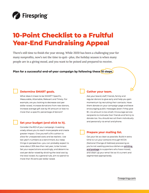 image illustrating year-end fundraising checklist